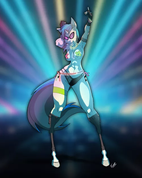 Hottest rave DJ in Equestria (Art by me)