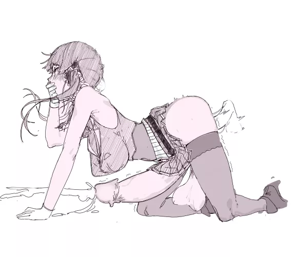 Houshou Marine she is cumming (Twitter: @Biso_nit )