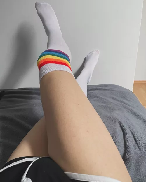 Is rainbow thigh highs means I’m gay >_< ?