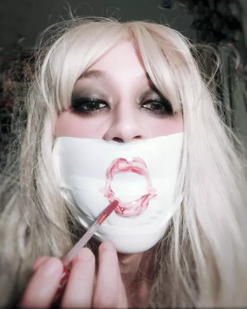lipstick on gag