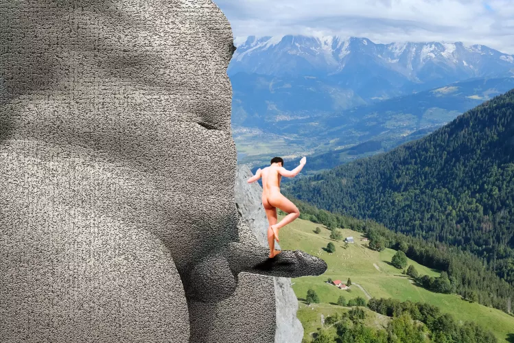 Naked hiking at the dick cliff