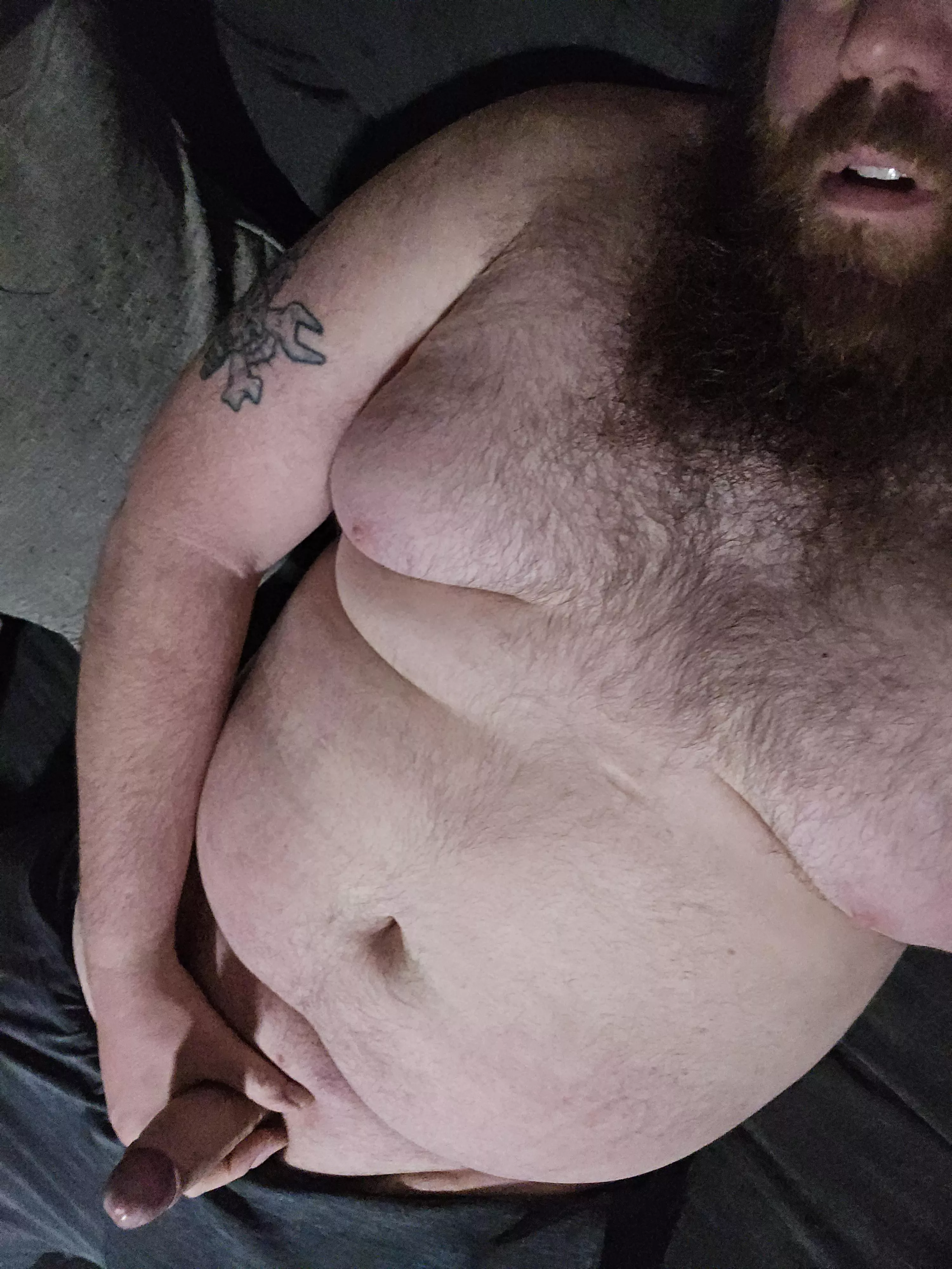 On the couch before work