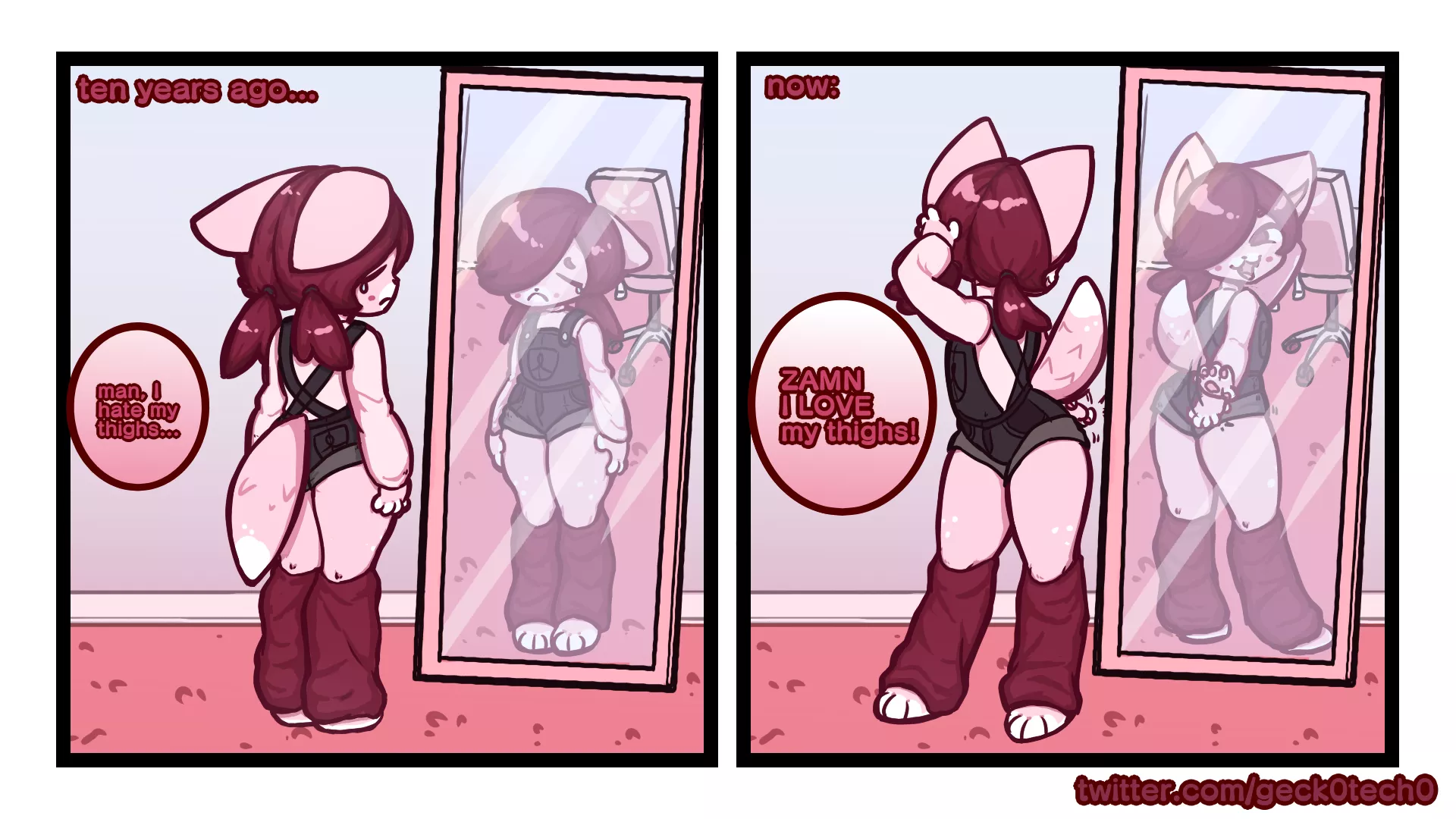 ten years ago everyone HATED fat thighs or fat anything. now people love them and can never get enough. funny how things work out... 🤭