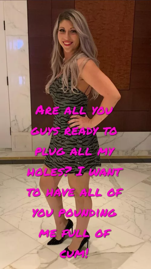 The group text she sends out when away at a business conference.