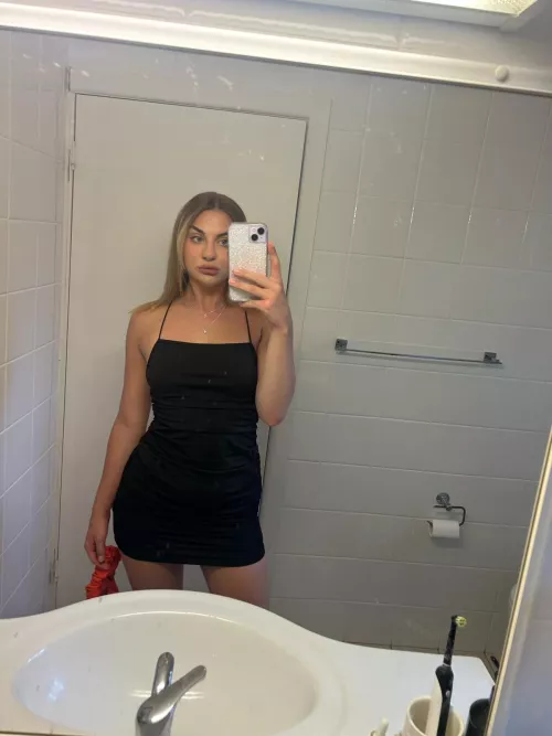 Tight black dress