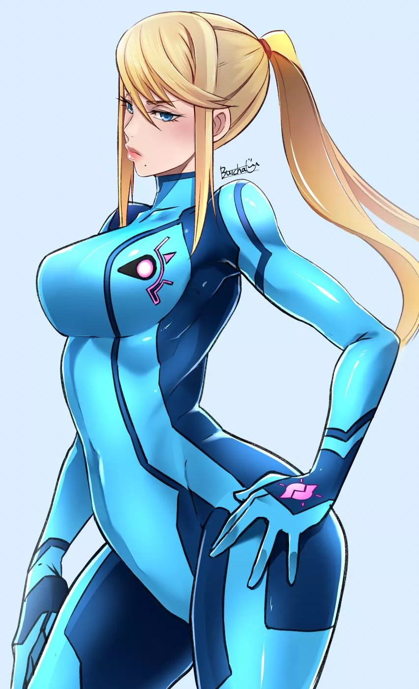 Unimpressed Zero Suit Samus (Butcha-U) [Metroid]