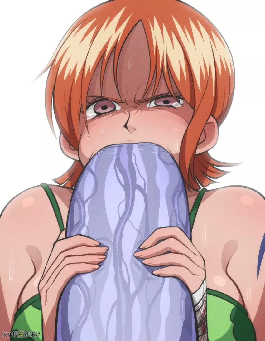 What's the matter, Nami? Arlong's cock too big for your mouth to handle?