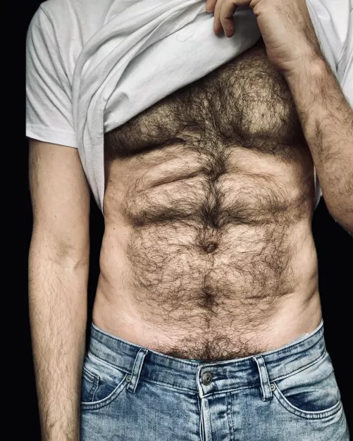 When I lift my shirt to expose my hairy belly, I know *exactly* what it does to you... and you're welcome.