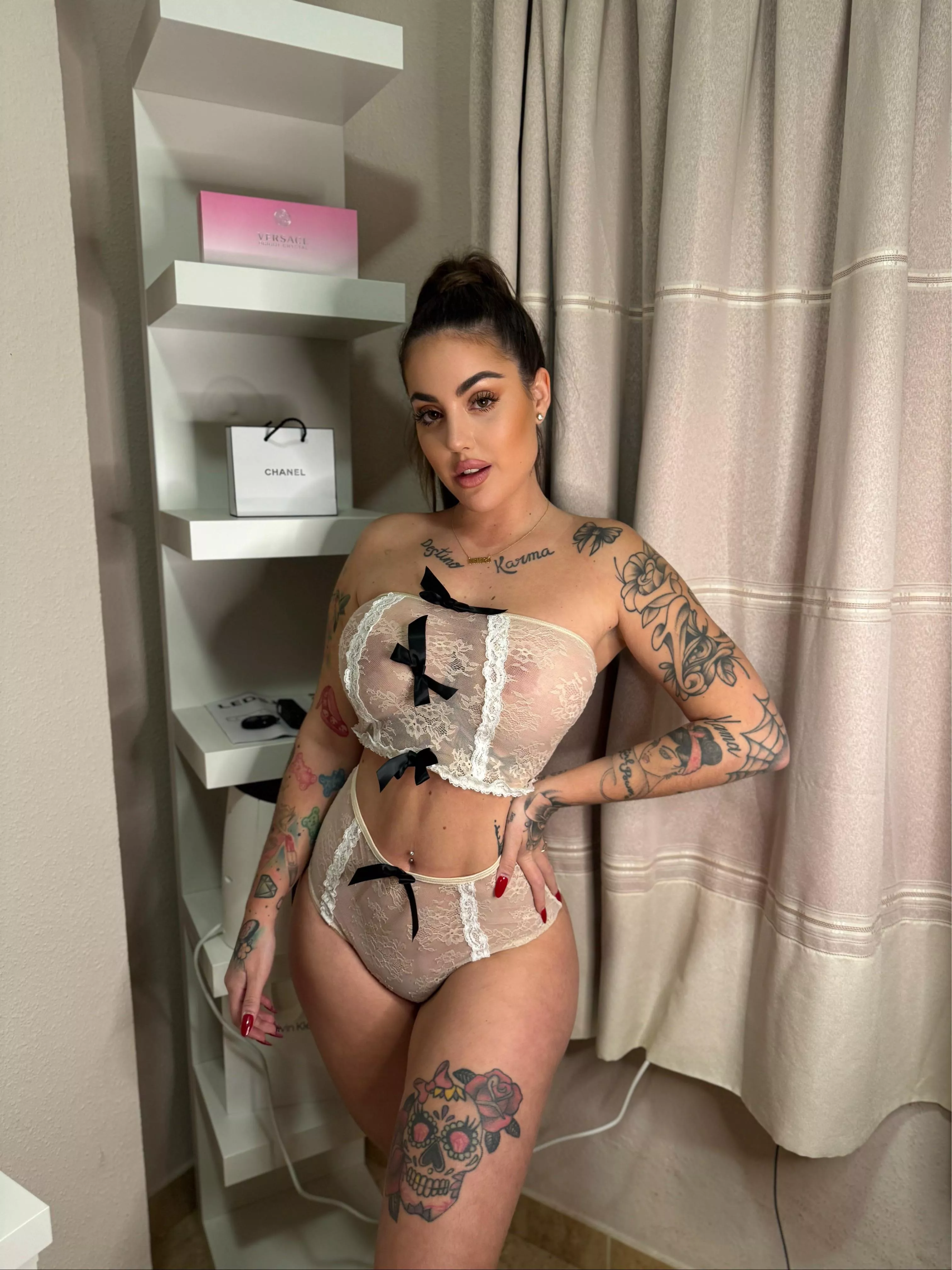 You pulling my lingerie down or ripping a hole?