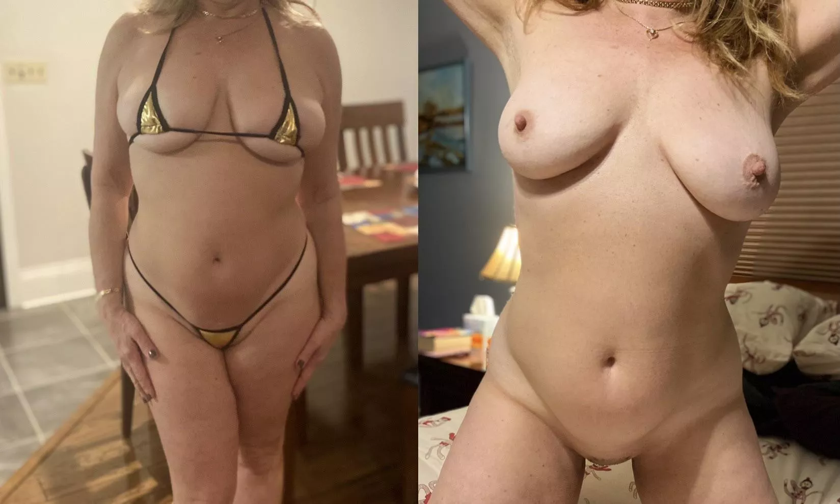 58 y/o with bathing suit and without