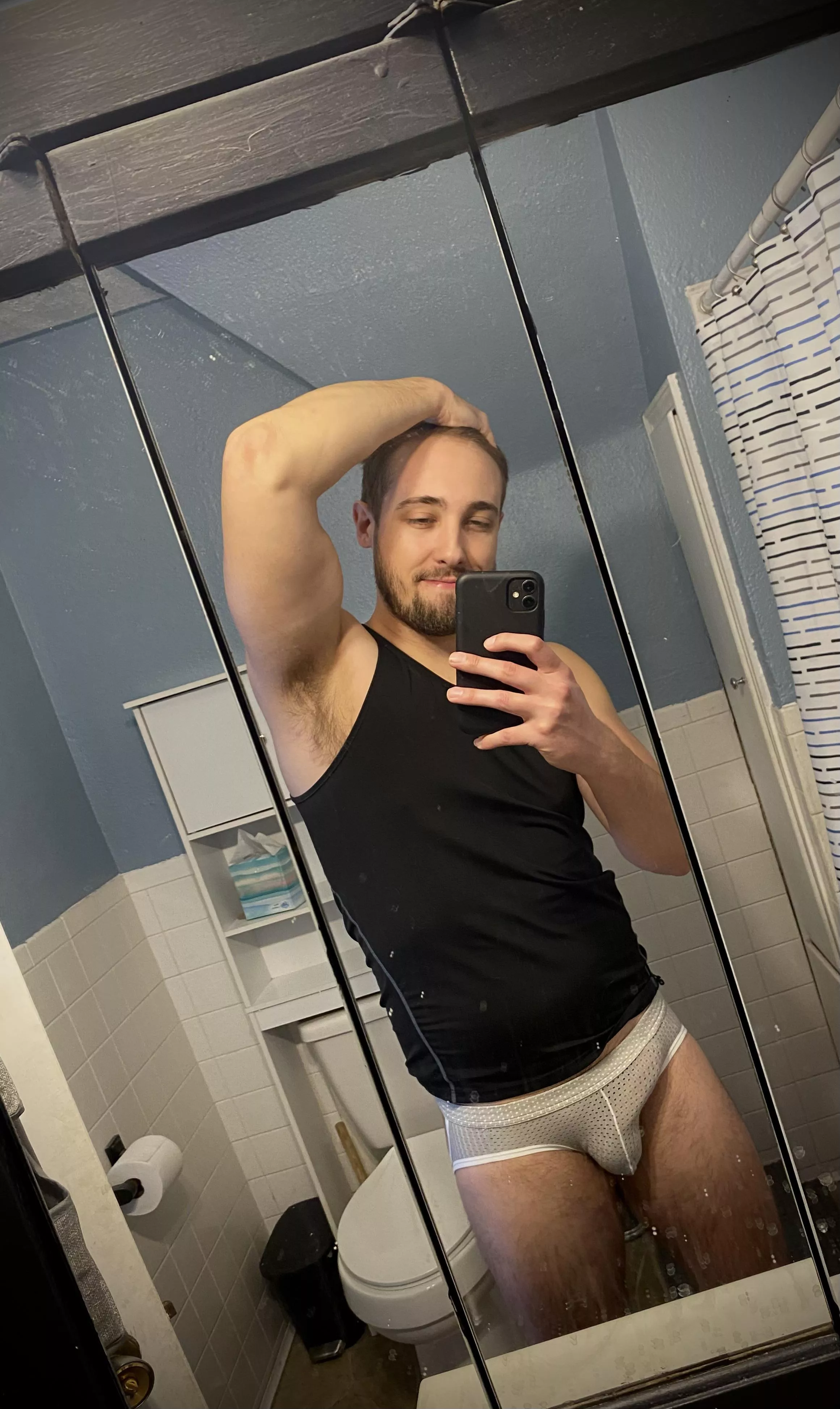 About to shower after my workout 