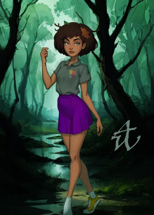 [Artwork] by (Abel_Waters) It's One Shoe Anne! In the swamps of Amphibia. Aged up 18+