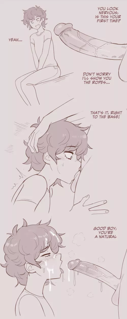 Being taught to serve dick must feel amazing~ ^_^