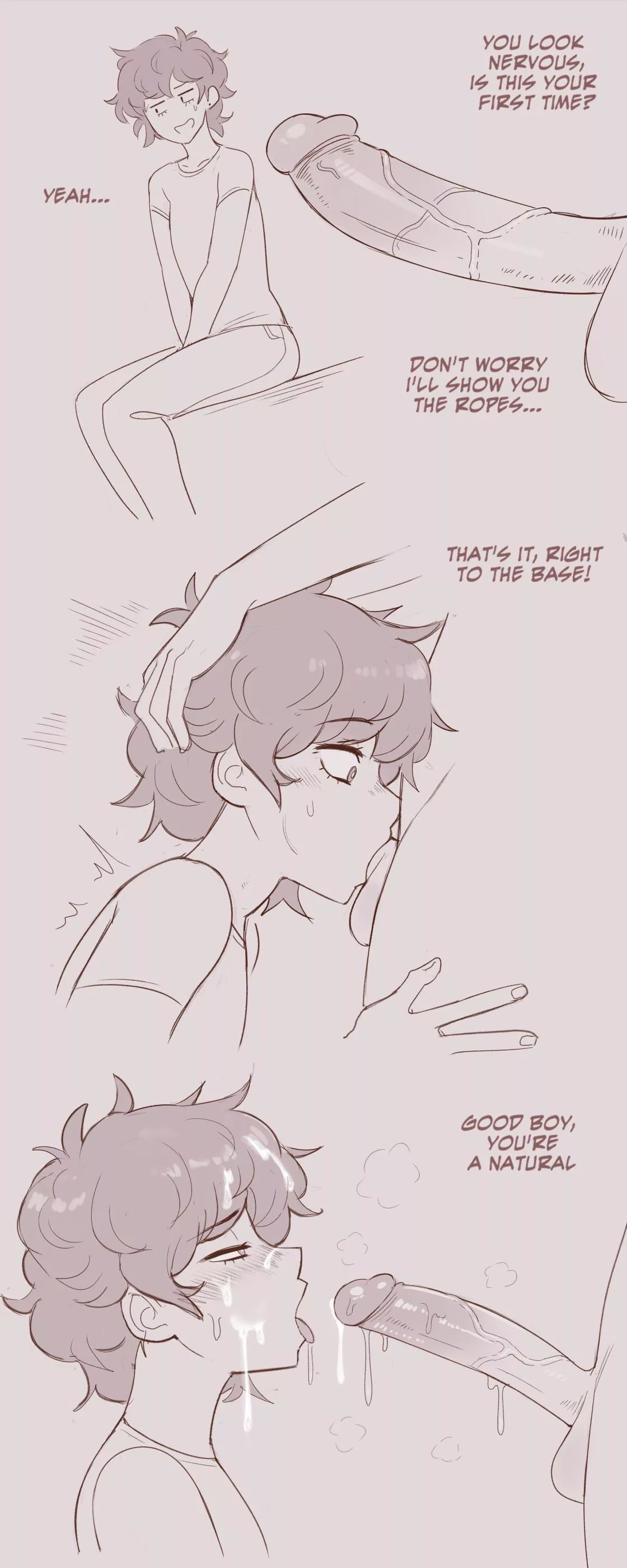 Being taught to serve dick must feel amazing~ ^_^