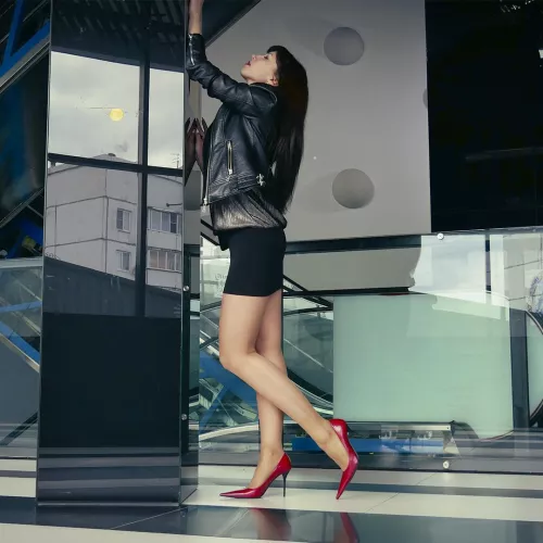 Classic red heeled shoes, what could be better?