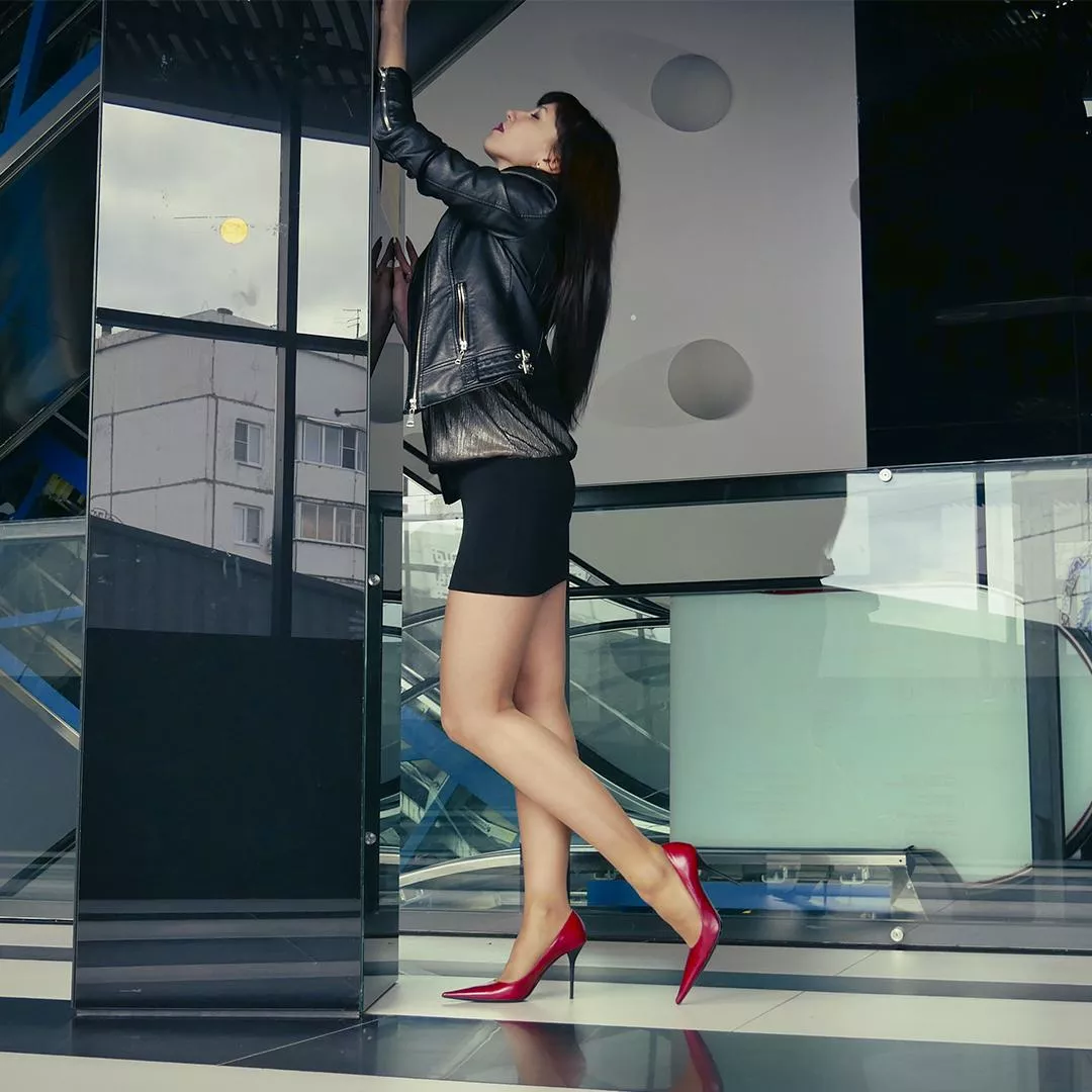 Classic red heeled shoes, what could be better?