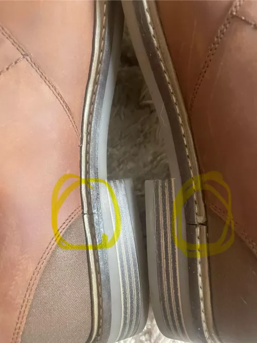 Cracks on inside heels of boots!