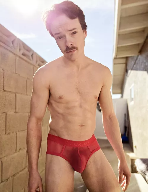 Giving the neighbors a peek of my new Birthday underwear 😋