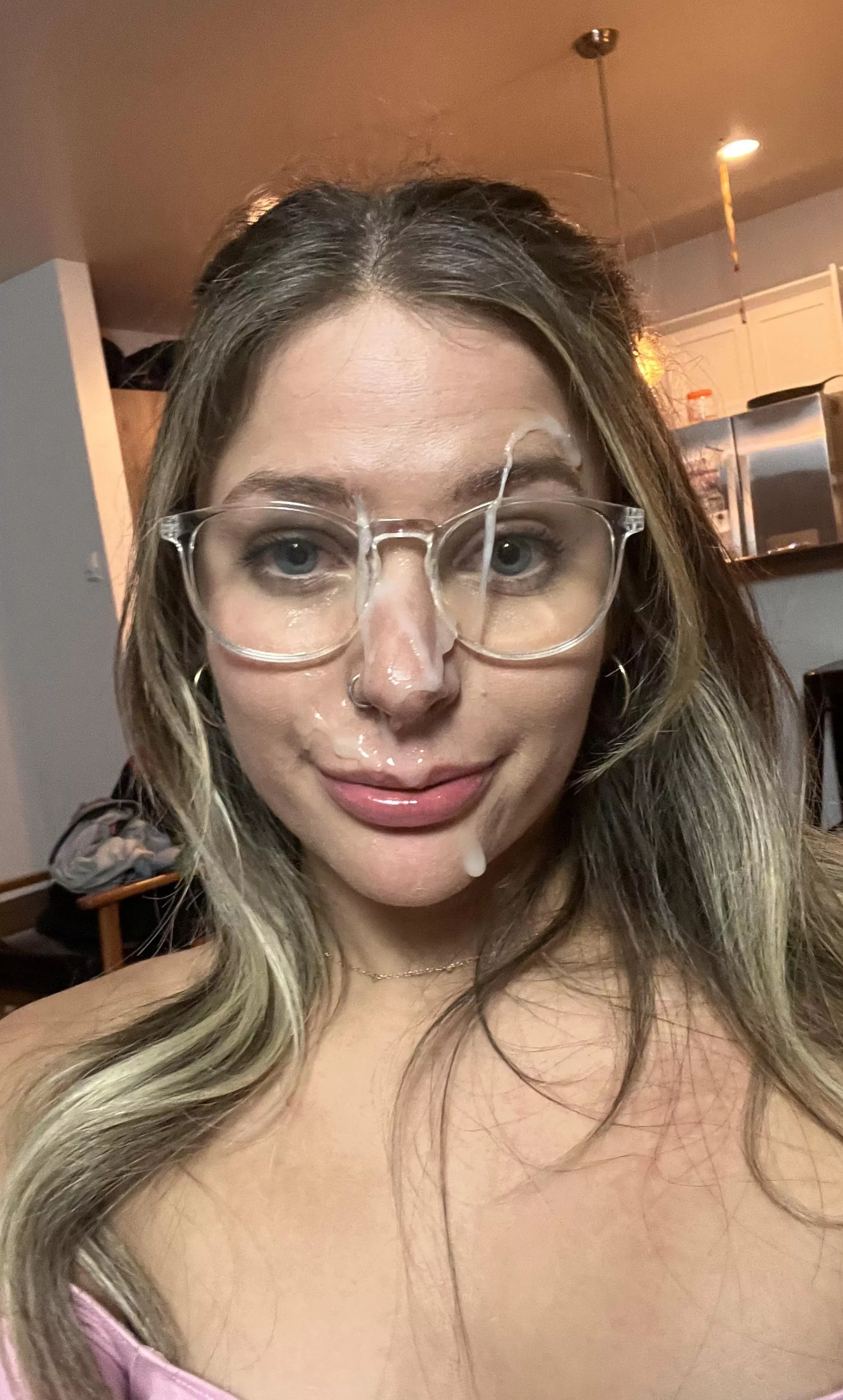 Glasses on or off when you cover me