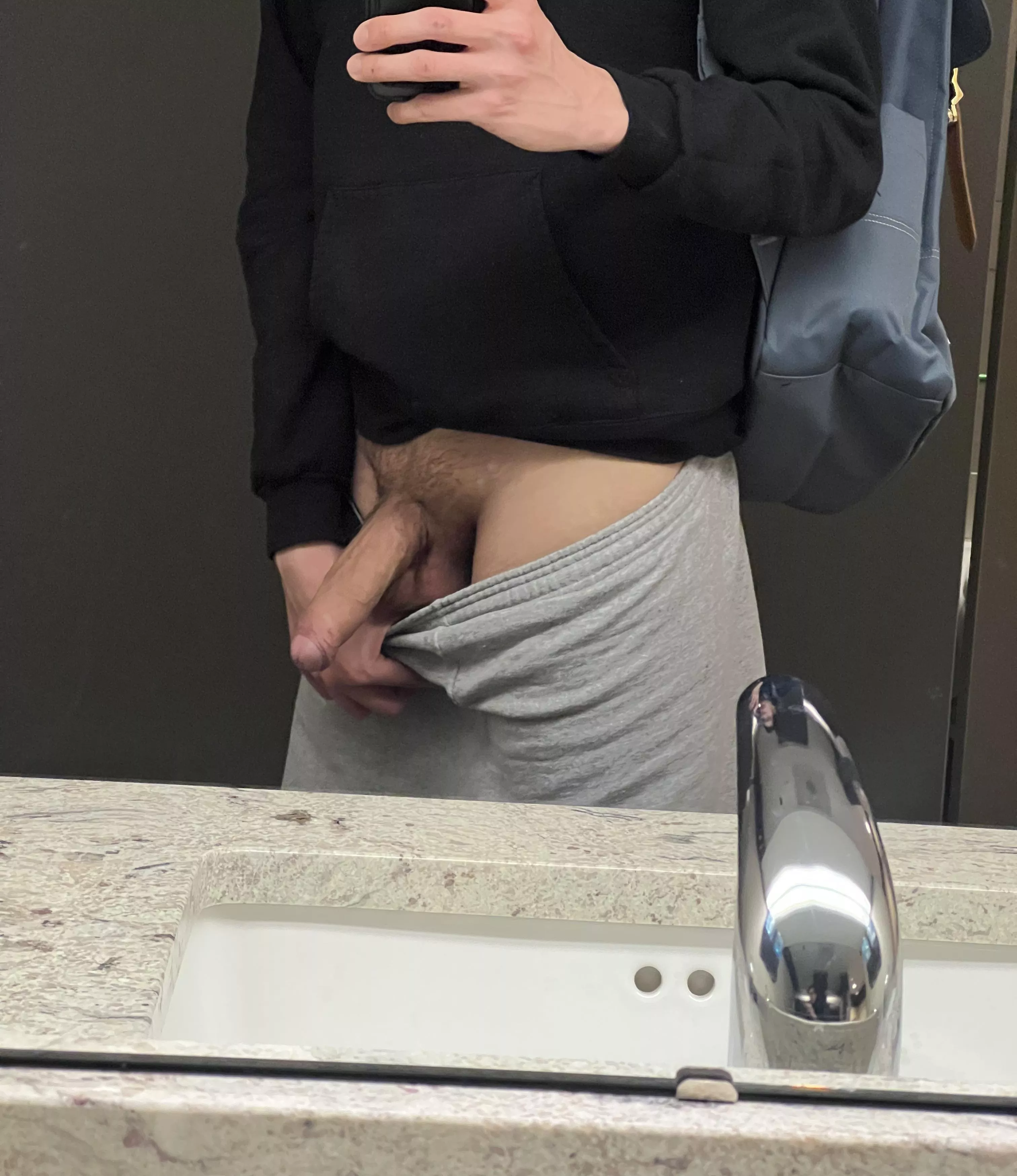 I need to let my cock out in between classes. Would you let me fuck your face?
