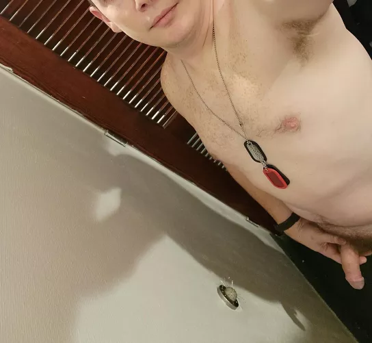 I was only trying on a shirt. Did I go too far in this dressing room? 