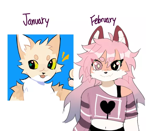 I'm glad I could have improved my style in a month :3
