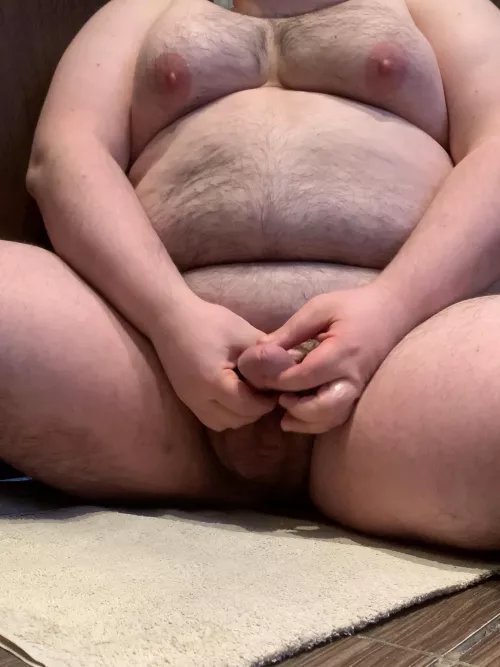 Just came all over my HUGE fat belly! Watch the full video link in bio! 💦💦💦