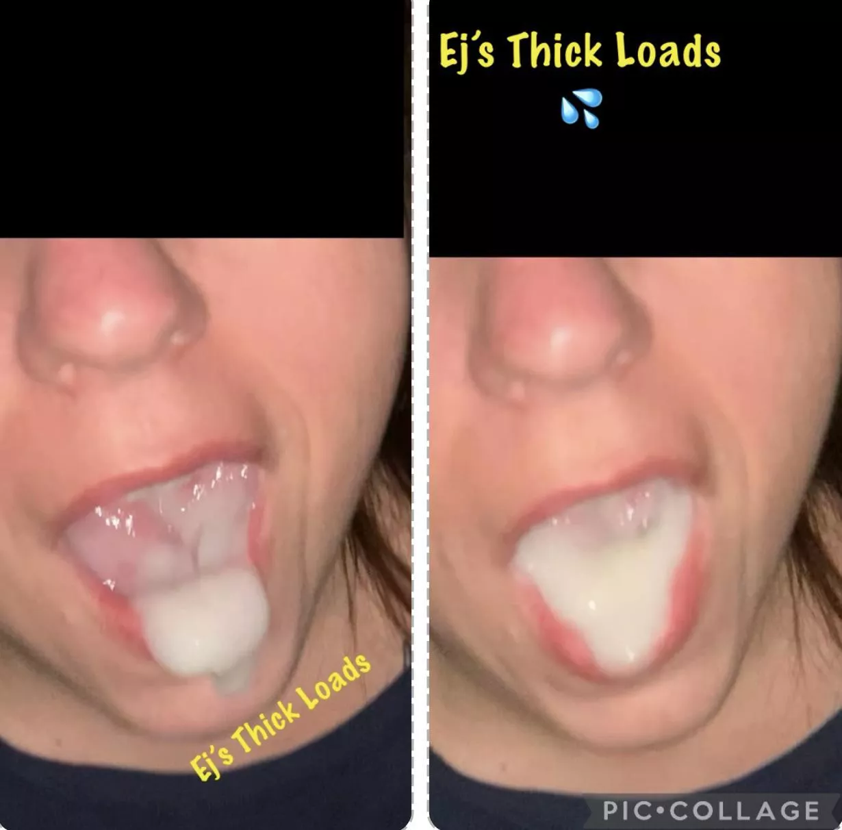 Just wow!! Probably the biggest mouthful of cum I’ve ever had. It spilled out of my mouth. Hubby really filled me up this time 😍😍💦