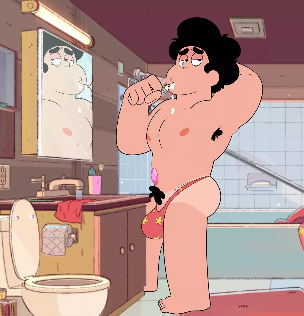 Love a thick man in a thong (@/milleryjoee on twitter)