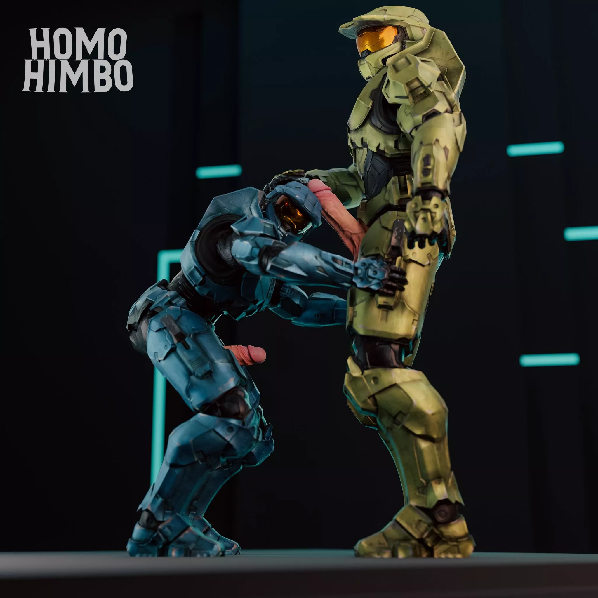 Master Chief has some fun with his friend 😈🤤 (X @HomoHimbo for more~)