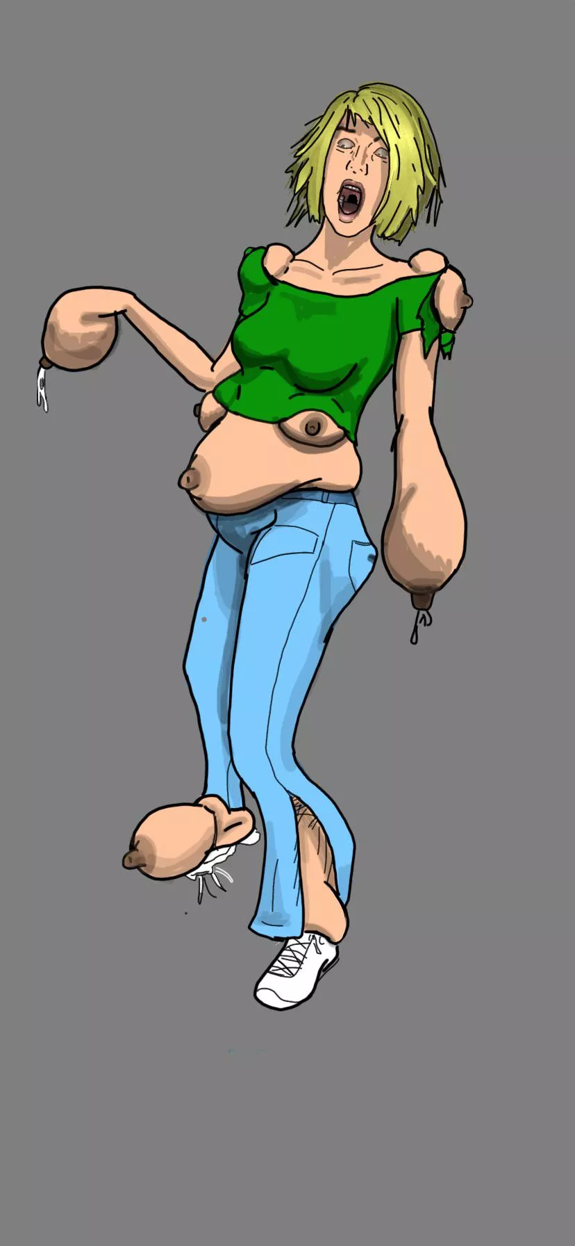 Multi breast horror by StretchedNotSoThin