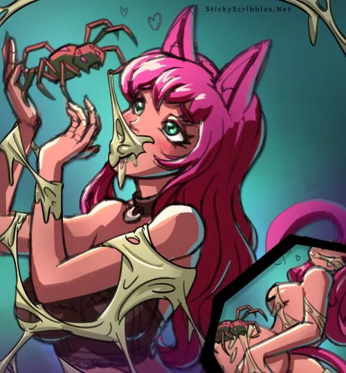 Neko Cream Spider ( StickyScribbles)
