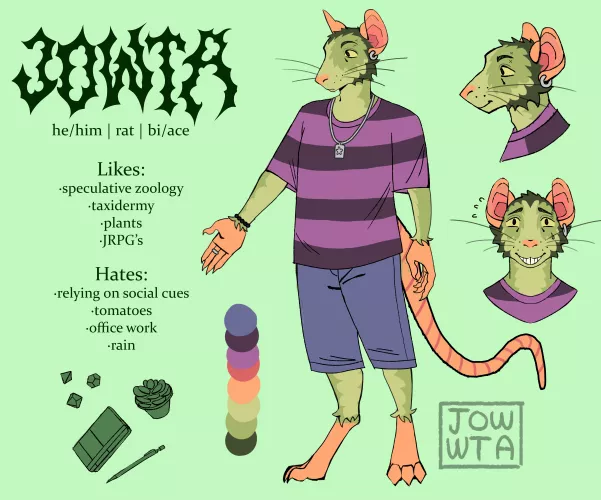 New year new Me! Finally updated my fursona ref sheet (OC by me)