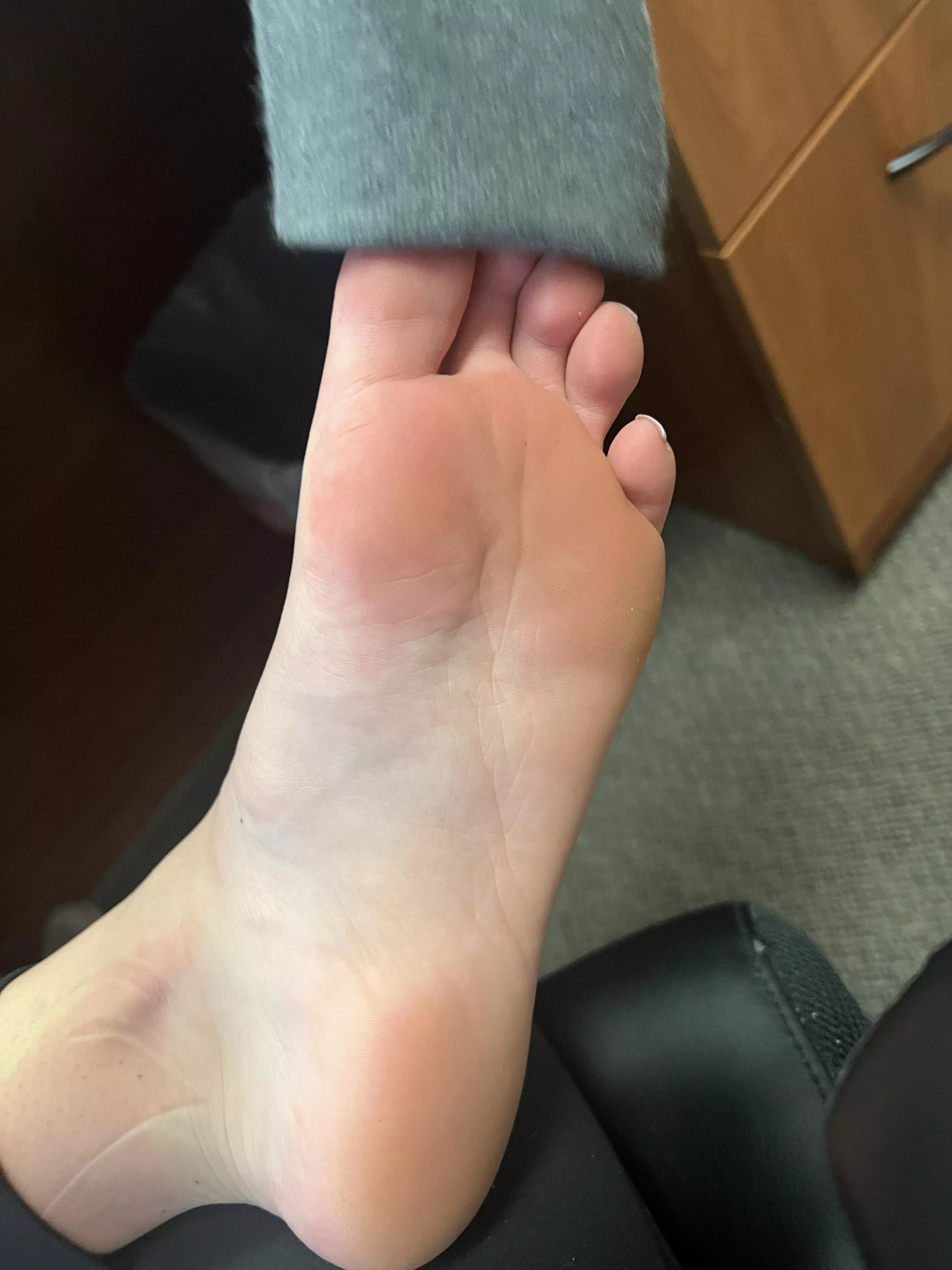 [oc] sock peel in the office for my foot lovers (: