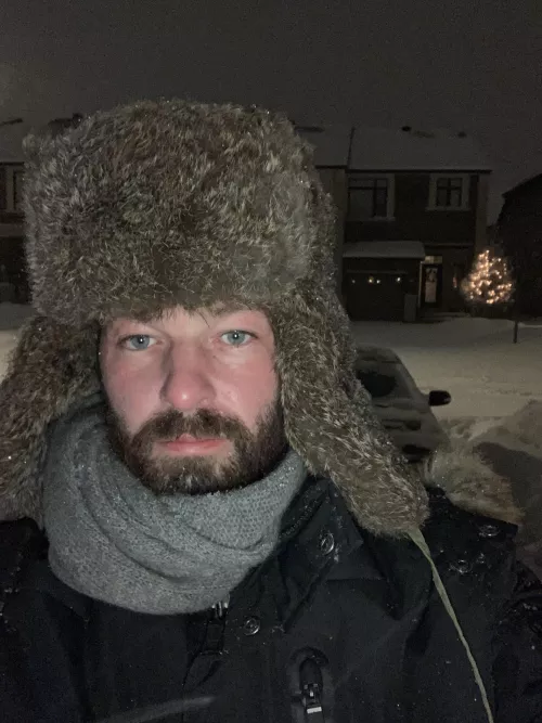 Shoveling the driveway