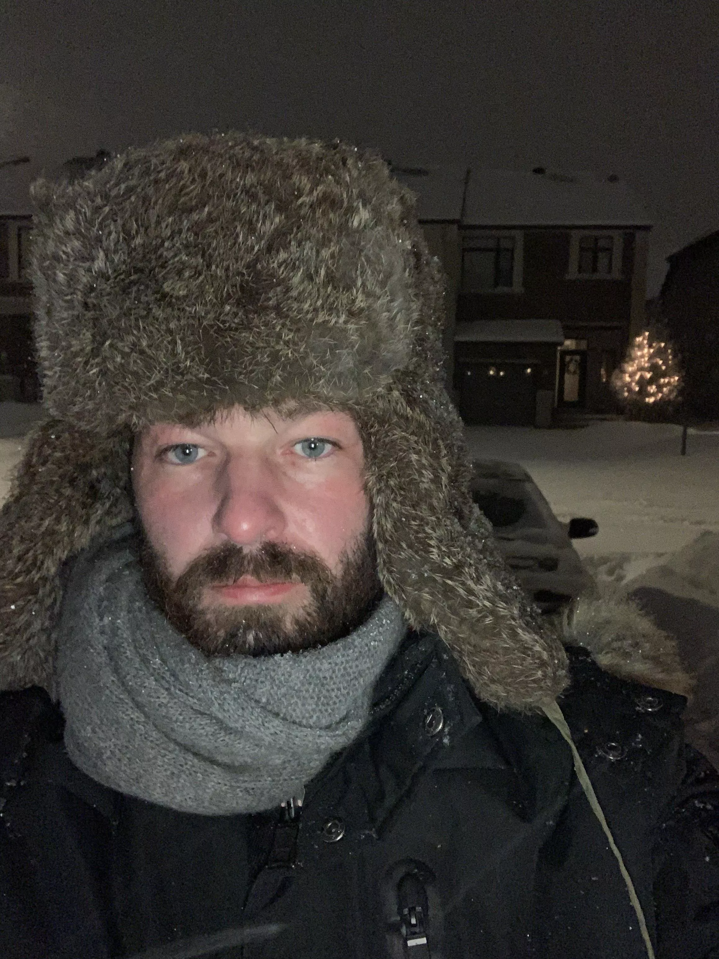 Shoveling the driveway