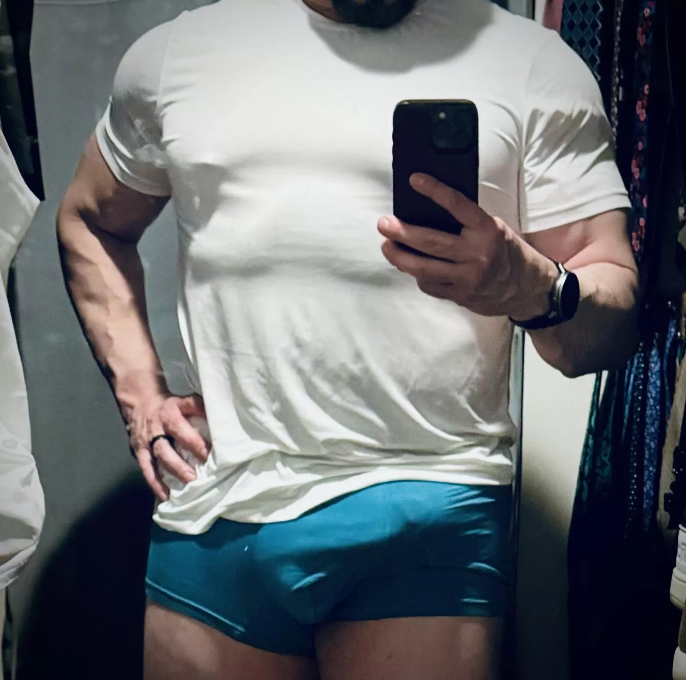 The Mrs bought me new underwear and wanted to see how it fit.