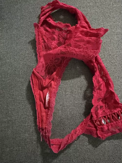 The wife’s panties after her valentines date
