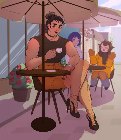 Urma drinking coffee [original] [oc]