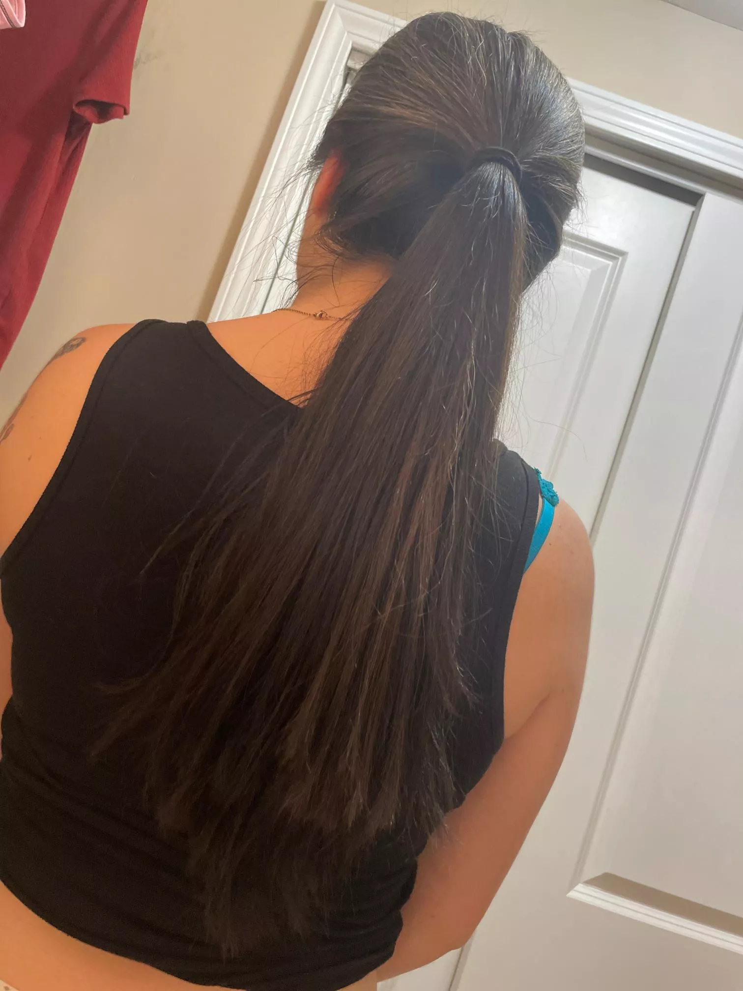 Use this hair to force my head down