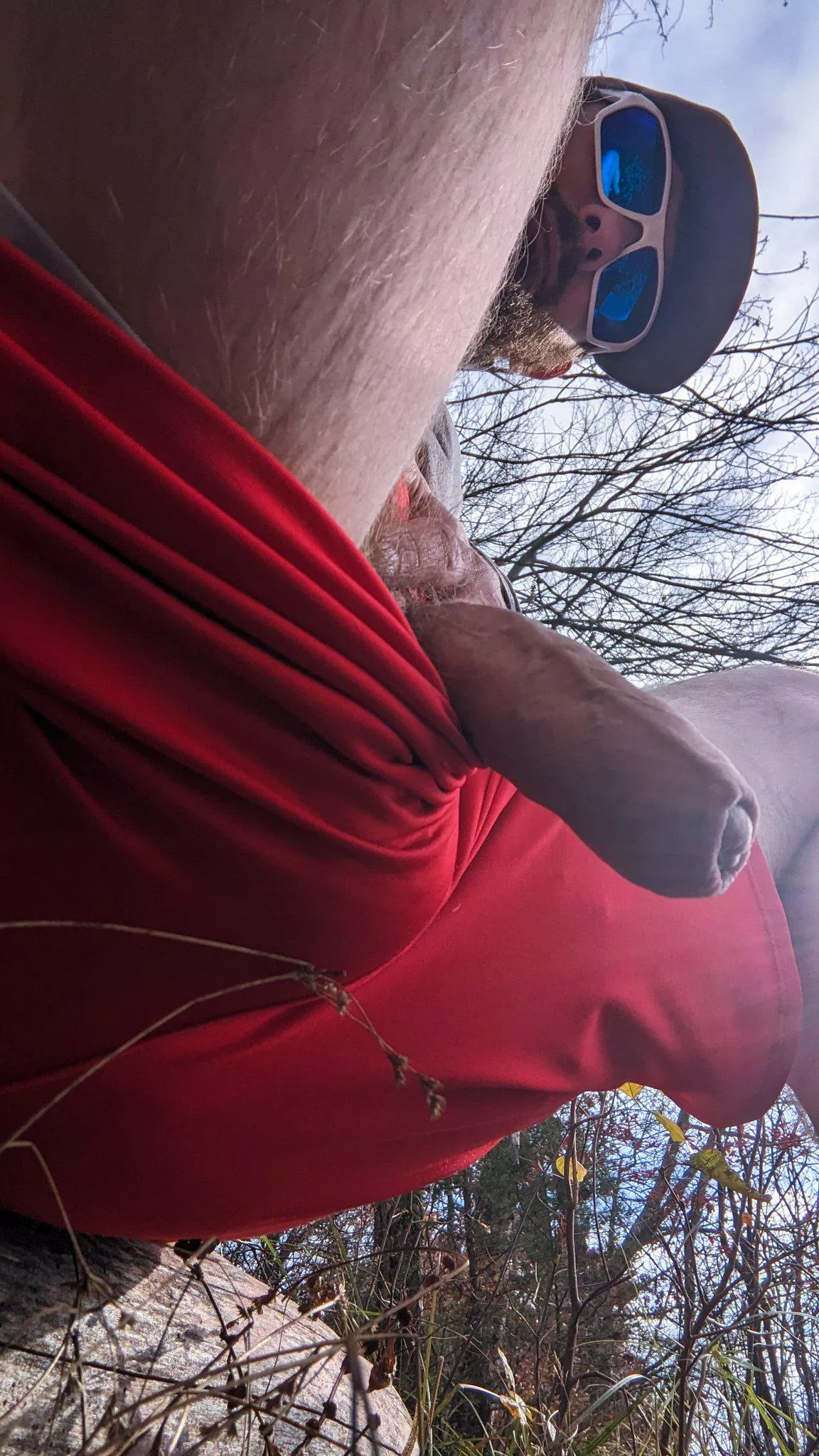 Waiting for my buddy to catch up on the trail