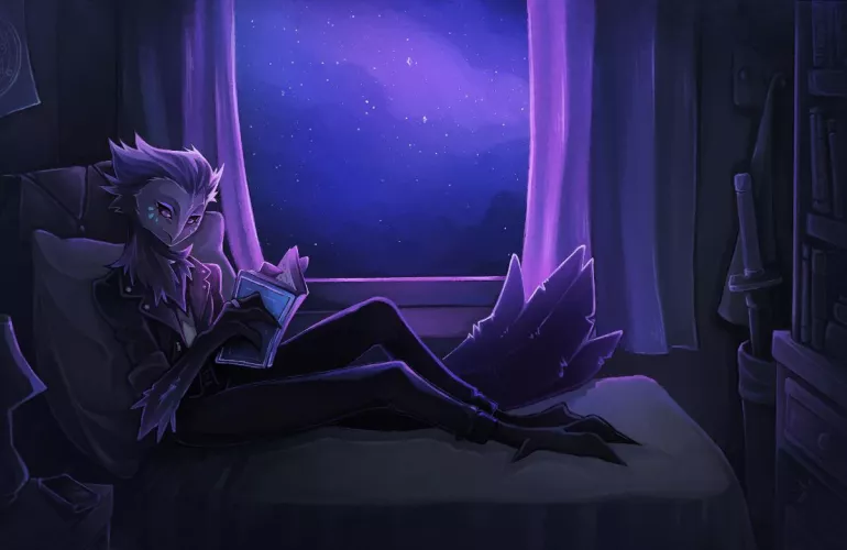 A Relaxing Read (done by fornaciart)