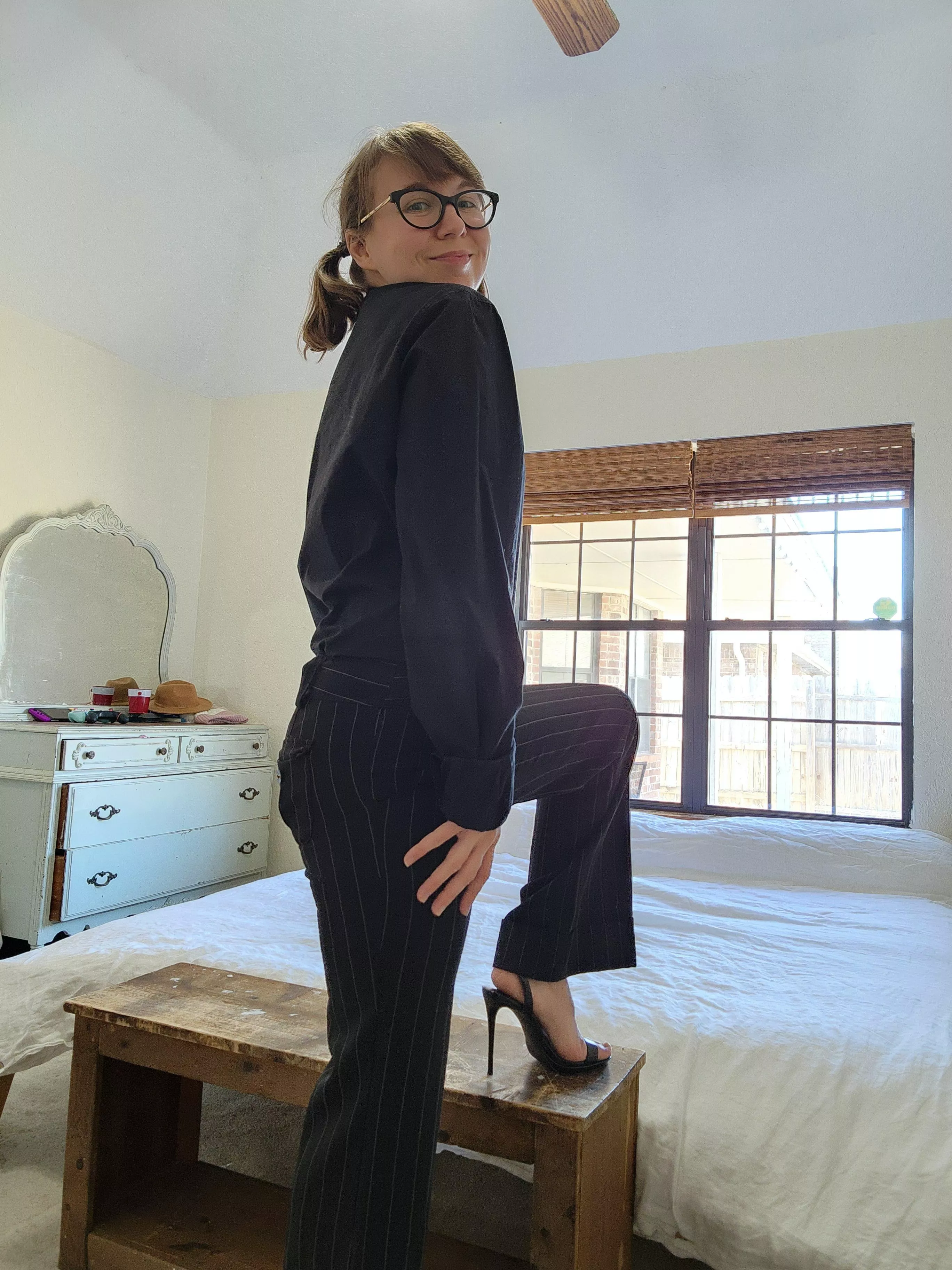 And if I asked you to take it off with your teeth....