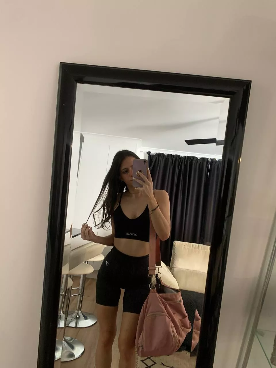 cheeky after gym selfie