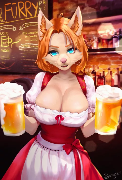 drinks on the house!! What will be your drink tonight? (art by me) 🍻