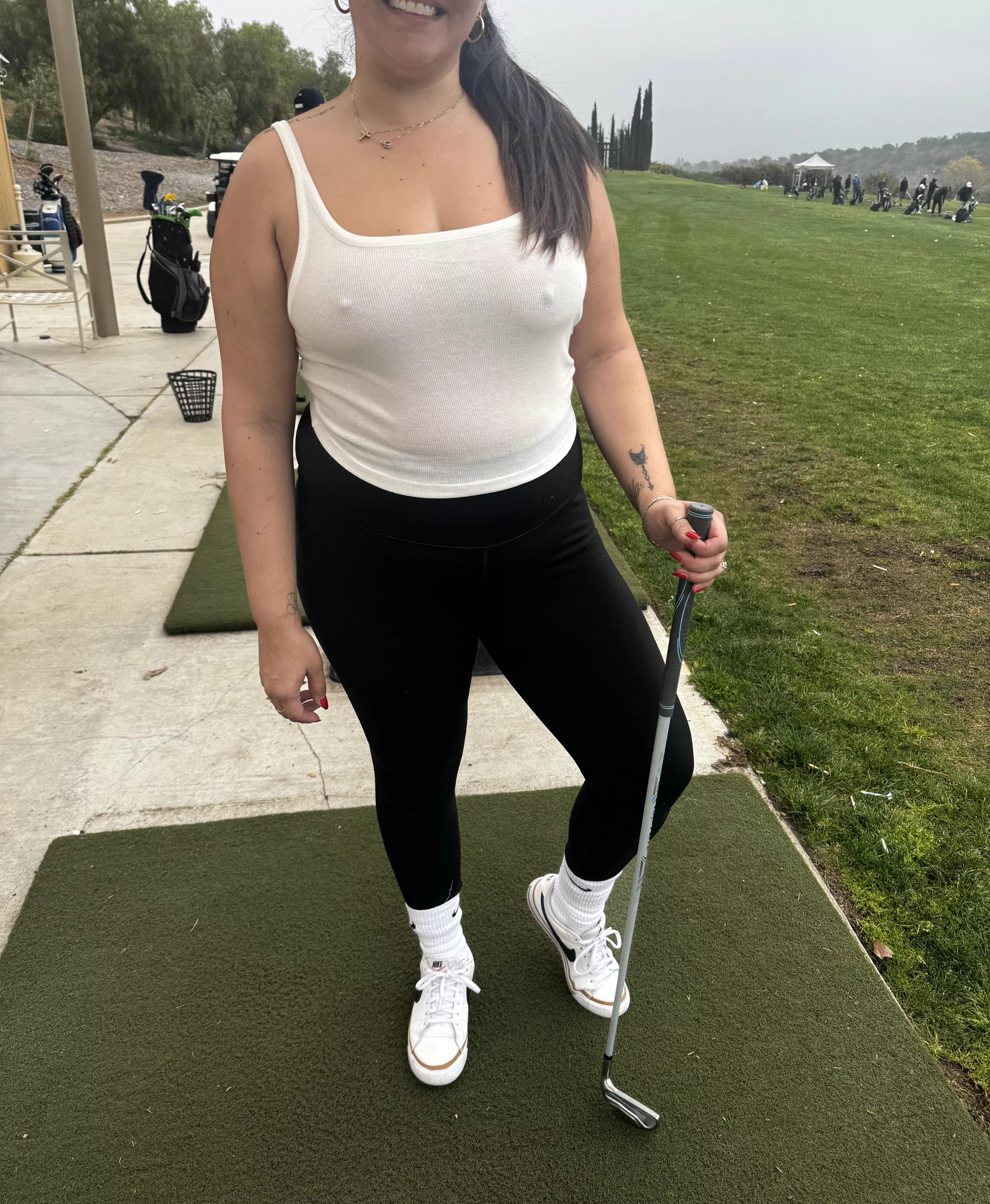 Golf range got hot on this cold morning - can’t you tell