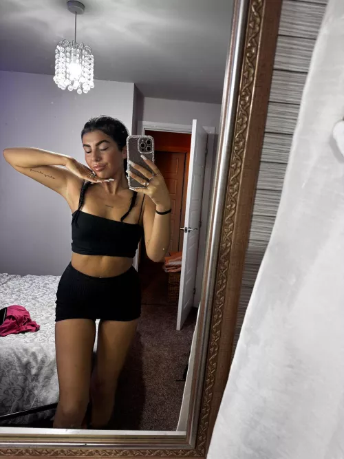 I think my black crop top is really cute