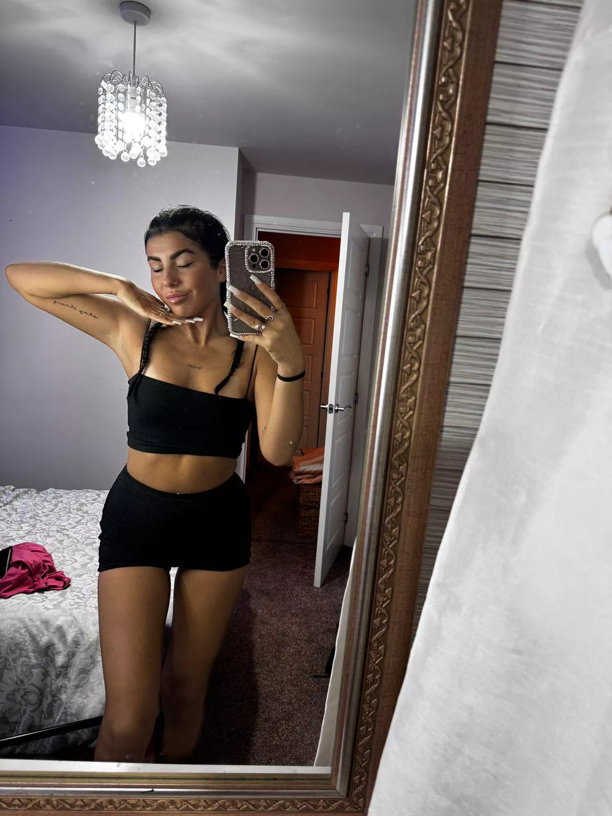 I think my black crop top is really cute