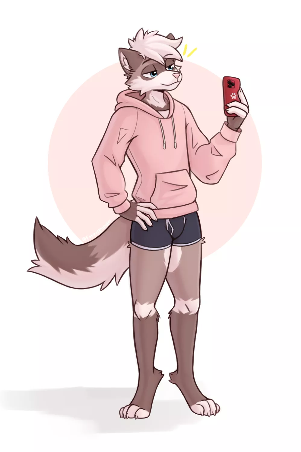 Where are the cute ferrets around here? (art by me)