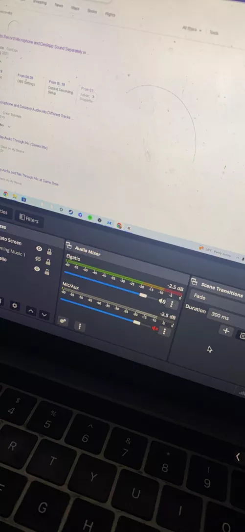 Why is my audio from my mic and my pc going through one mix on my streaming pc